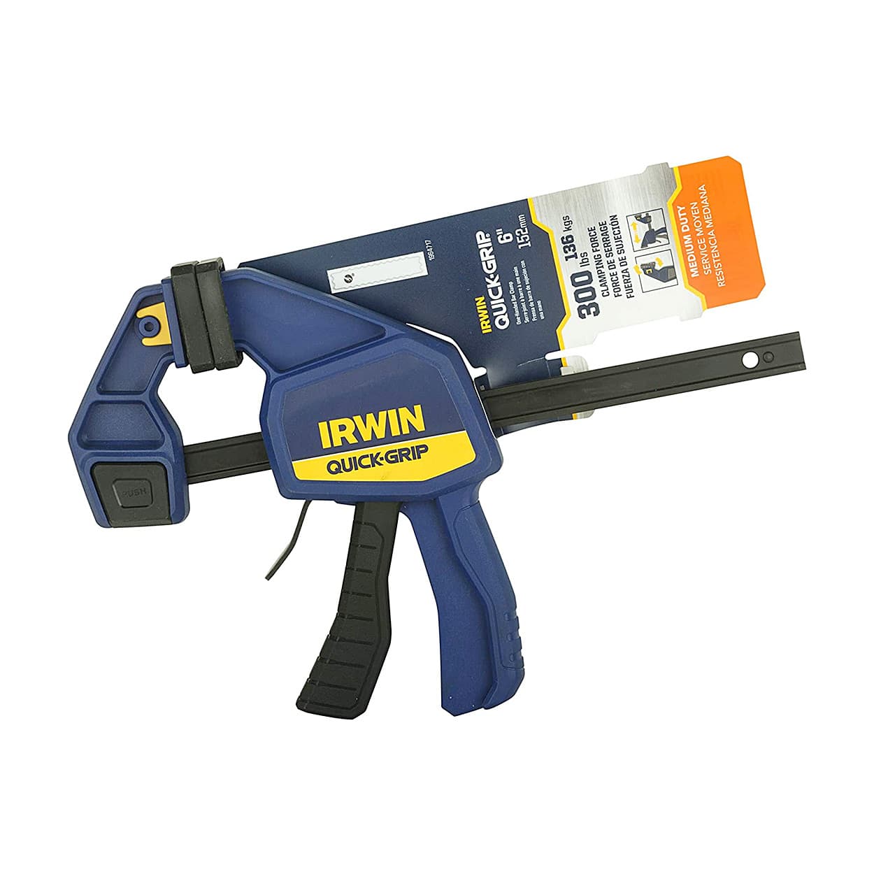 Irwin Quick-Grip 150 mm / 6 inch Medium Duty Bar Clamp/Spreader, 1964717