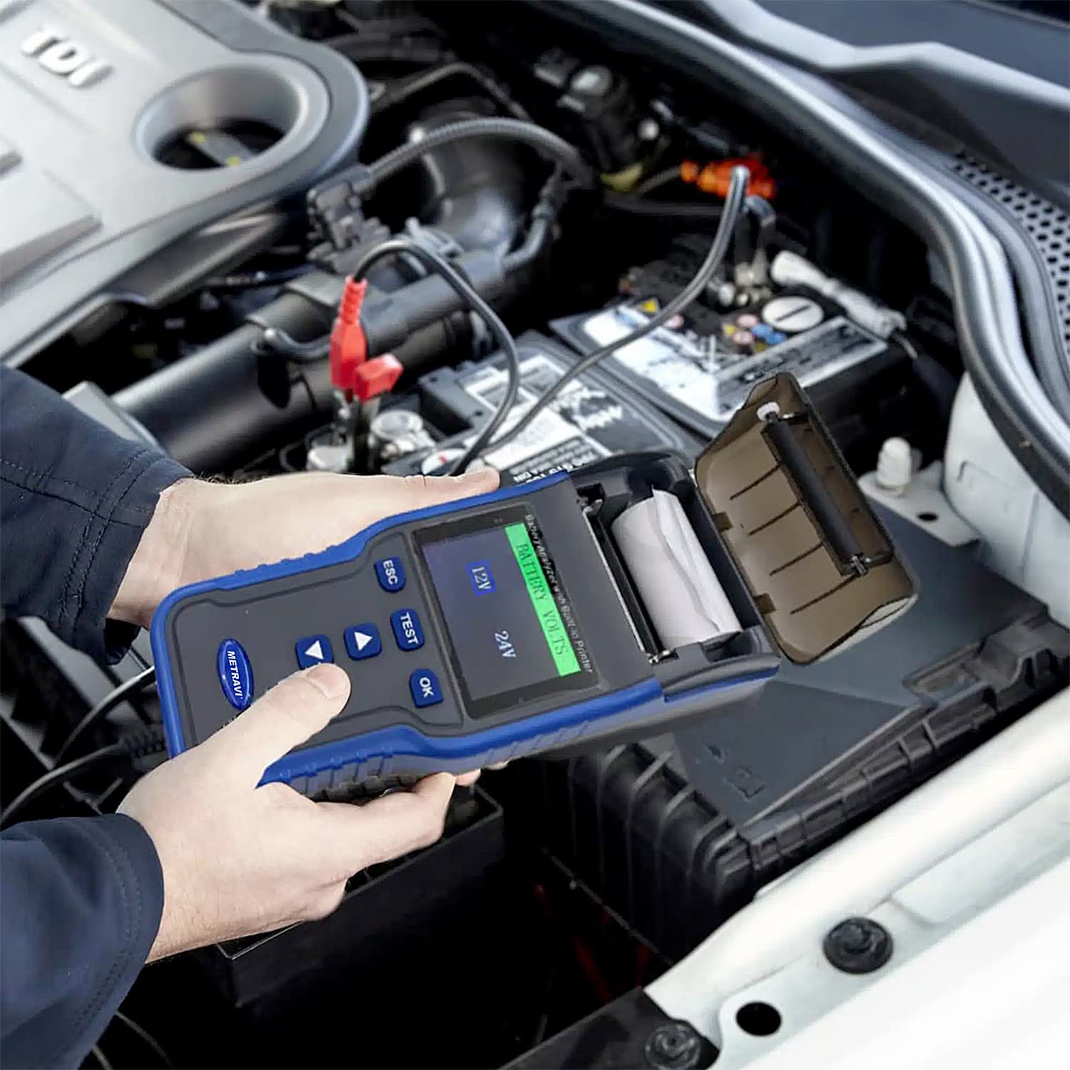 Metravi 100CCA - 2000CCA Battery Analyser with Built-in Printer, BT-900