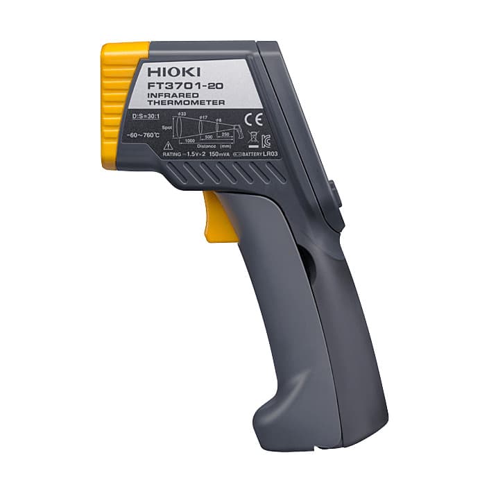 Hioki Non-Contact Infrared Thermometer Sharply Focus on Measurement Spots With Two-Beam Laser Marker, FT3700-20