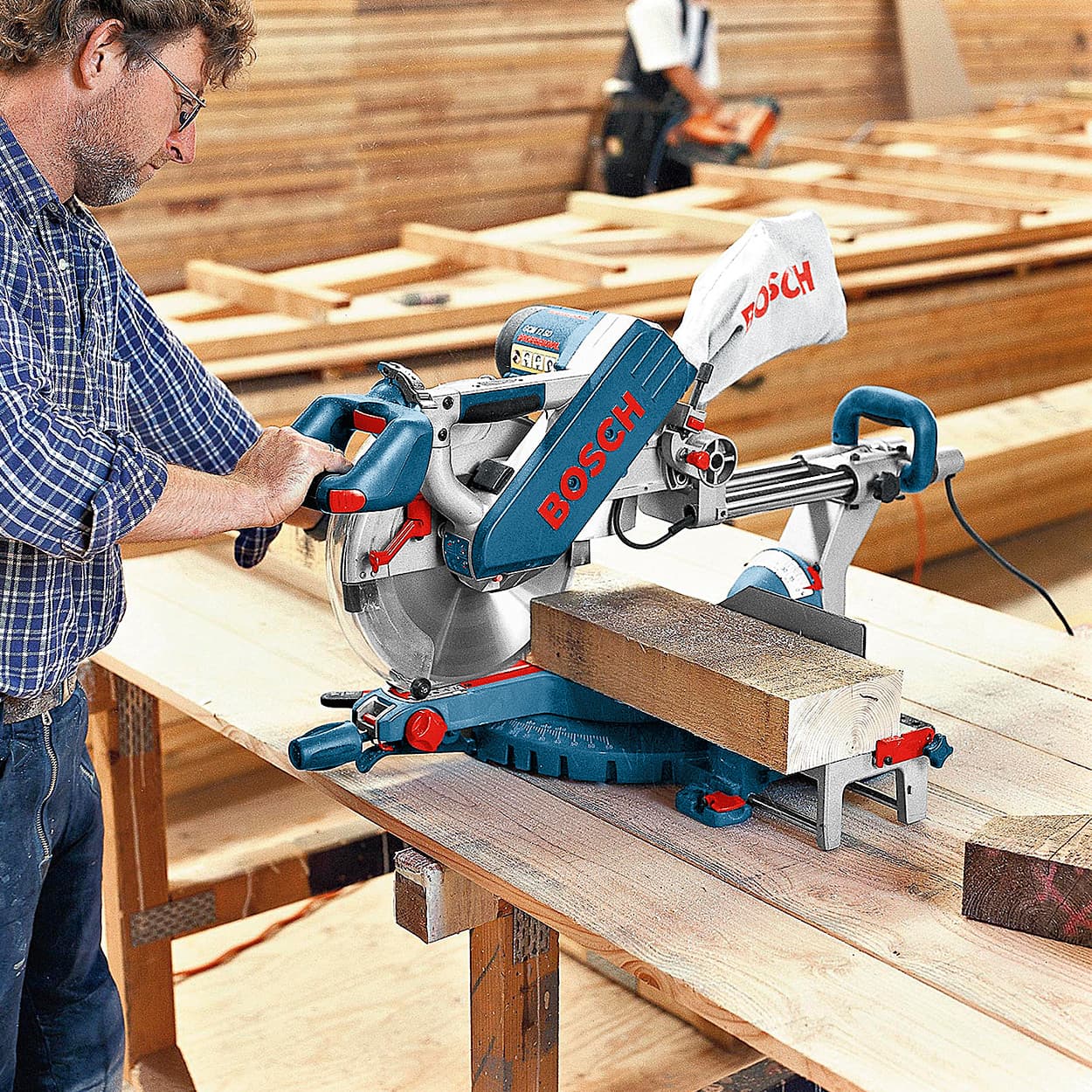 Bosch 305mm 1800W Dual-Bevel Glide Mitre Saw, GCM 12 SD