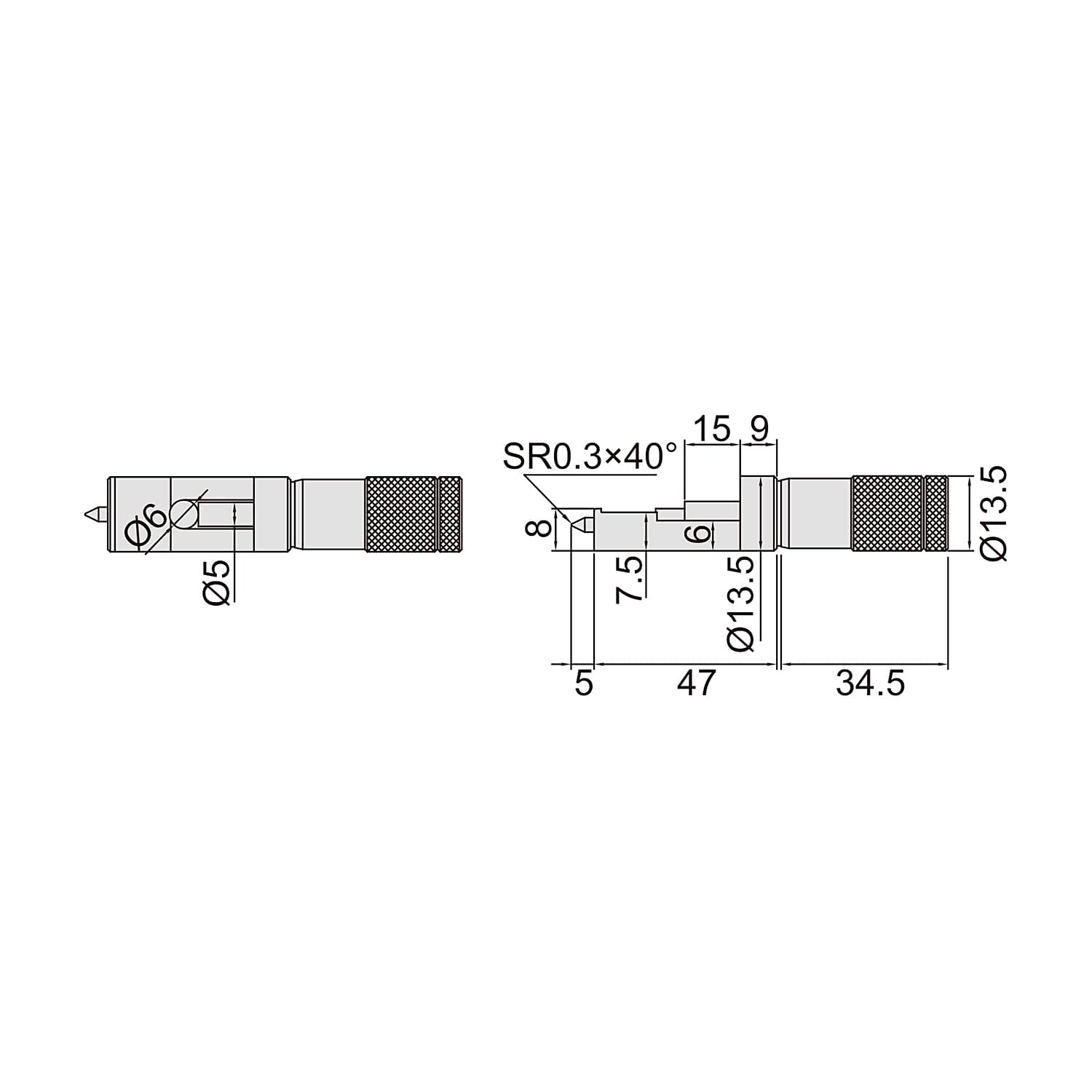 Insize 0 - 13 mm Seam Micrometer for Steel Cans, 3293-131