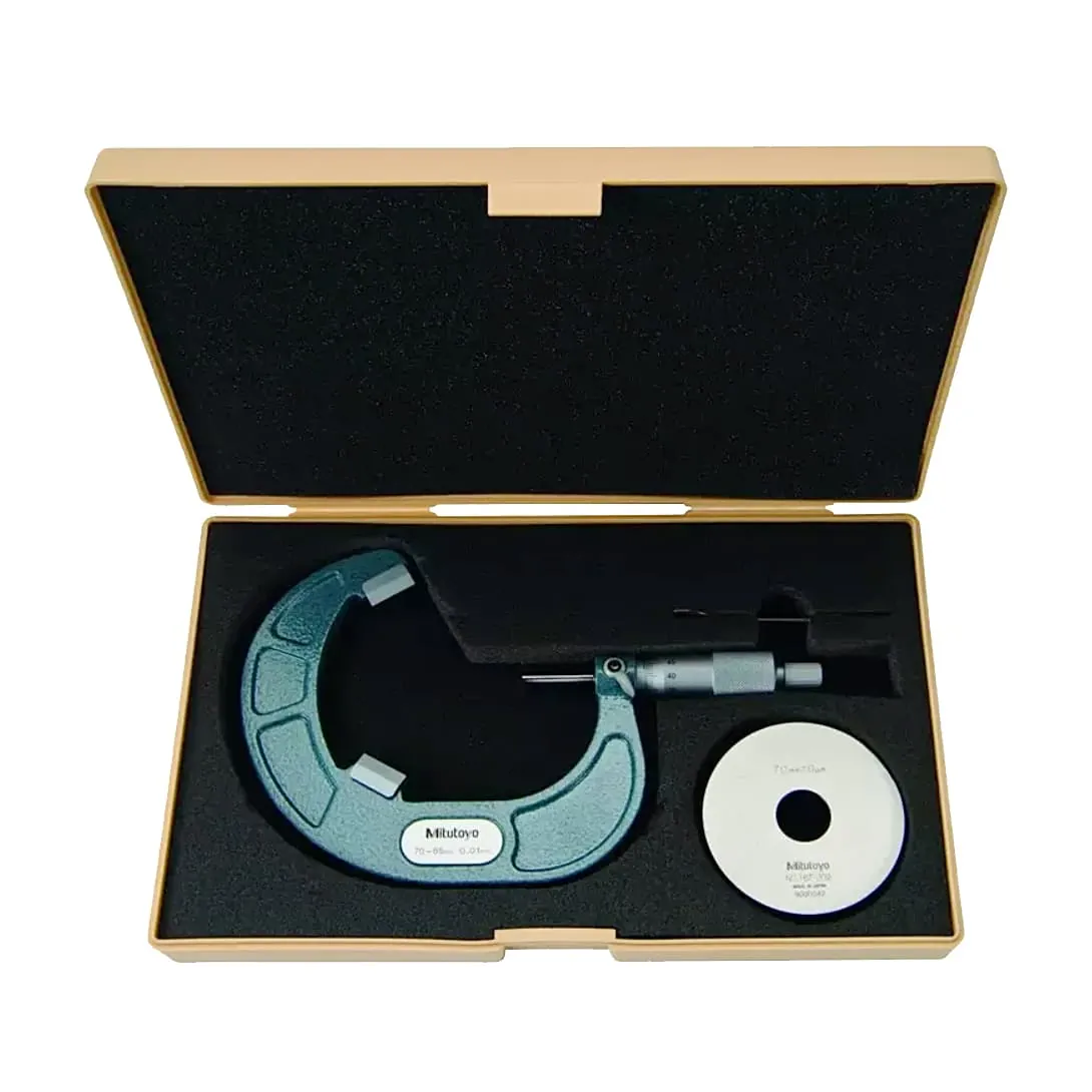 Mitutoyo 70 - 85 mm V-Anvil Micrometer with Carbide Tip (3 Flute), 114-106