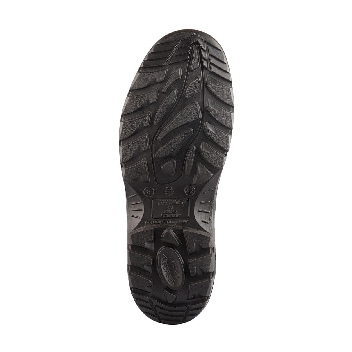 Karam Men's Ankle Height Leather Safety Shoe - Fibre Toe (Black), FS26BL