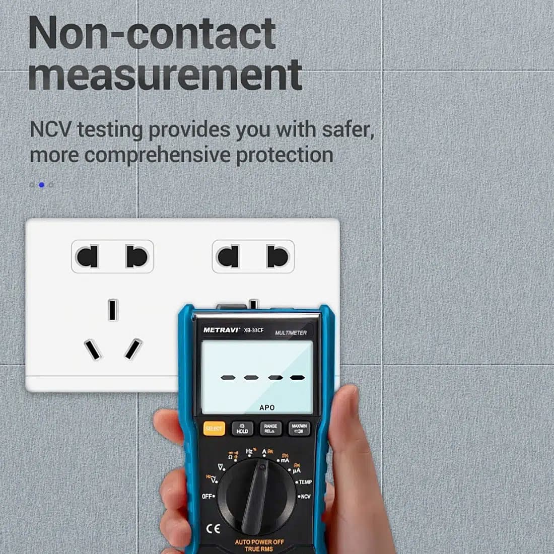 Metravi 6000 Counts / 1000V Digital TRMS Multimeter, XB-33CF