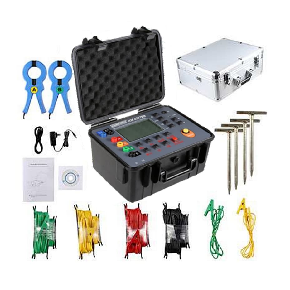Kusam-Meco 2/3/4 Wire & Dual Clamp Digital Earth Resistance Tester, KM 4237ER