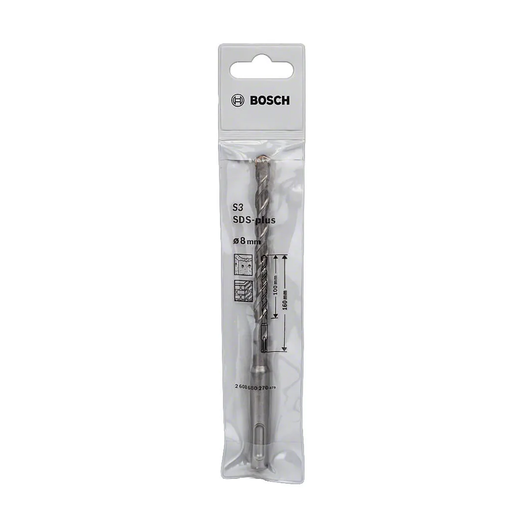 Bosch 8.00 x 160 mm SDS plus-1 Drill Bits, 2 608 680 270