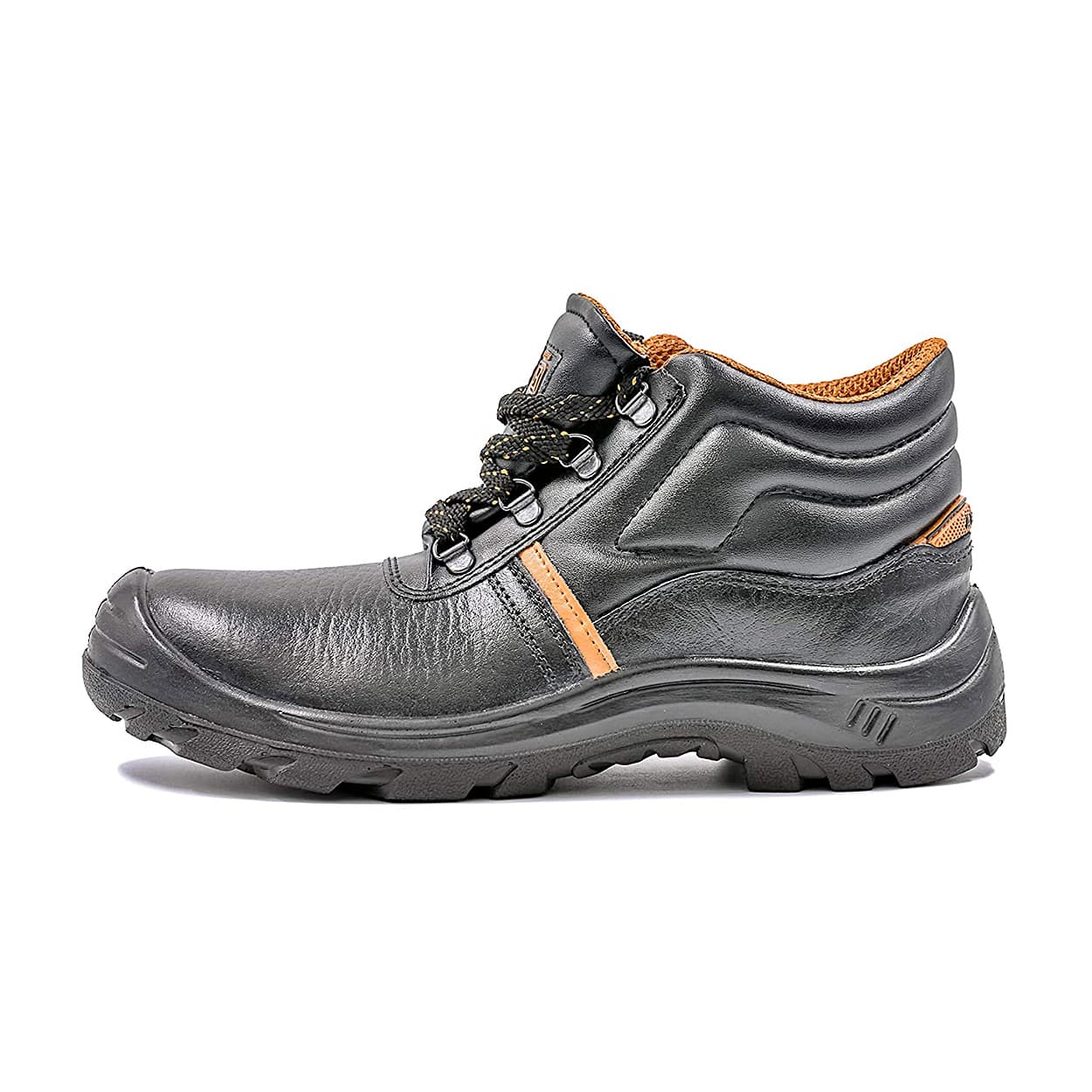 Hillson ISI Marked Single Density Grain Leather Apache Safety Shoes - Steel Toe (Black)