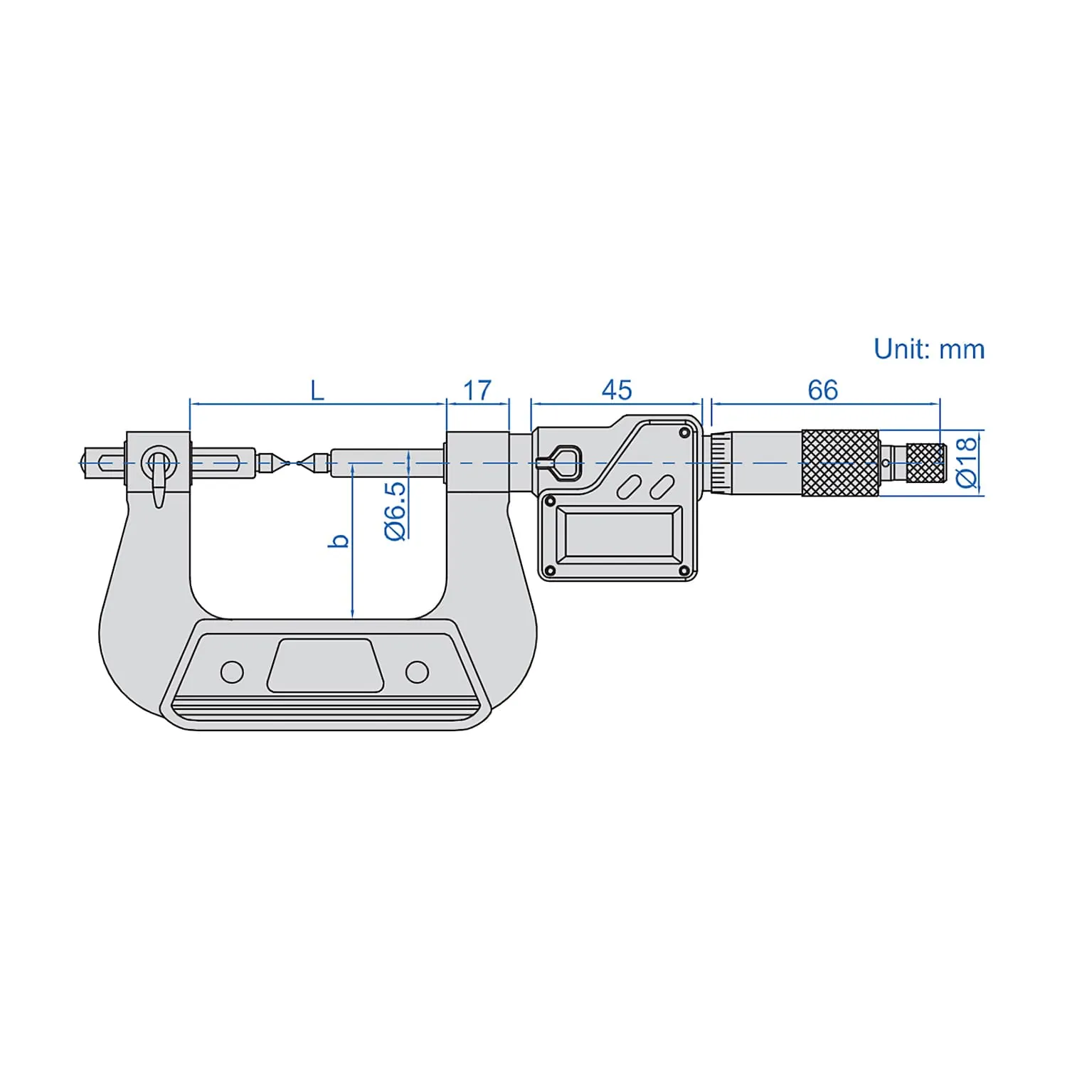 Insize 75 - 100 mm Digital Gear Tooth Micrometer without Ball Tips, 3591-100A