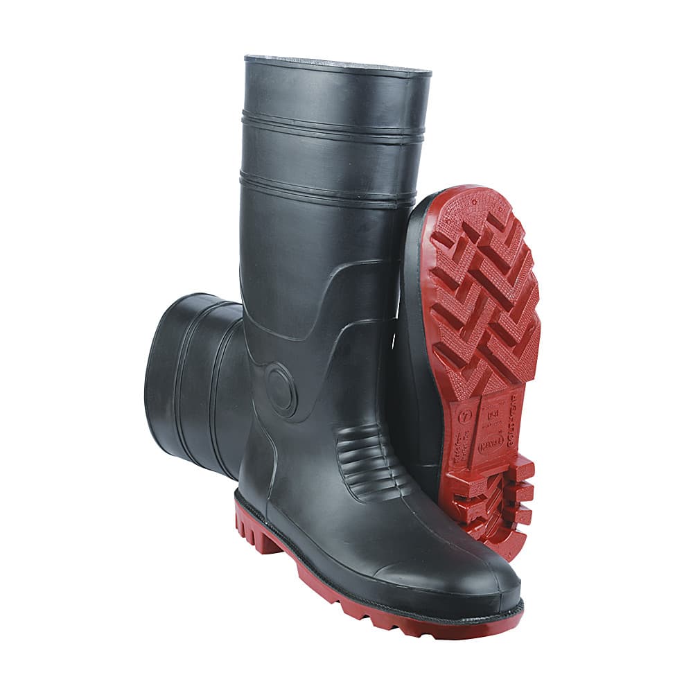 Mangla Gold-Year Double Injection Moulded PVC Gumboots With Steel Toe (14 Inch Height)