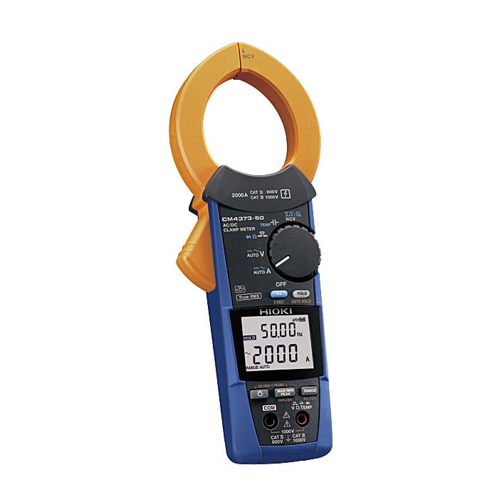 Hioki 600.0 A / 2000 A True-RMS AC/DC Clamp Meter, CM4373-50