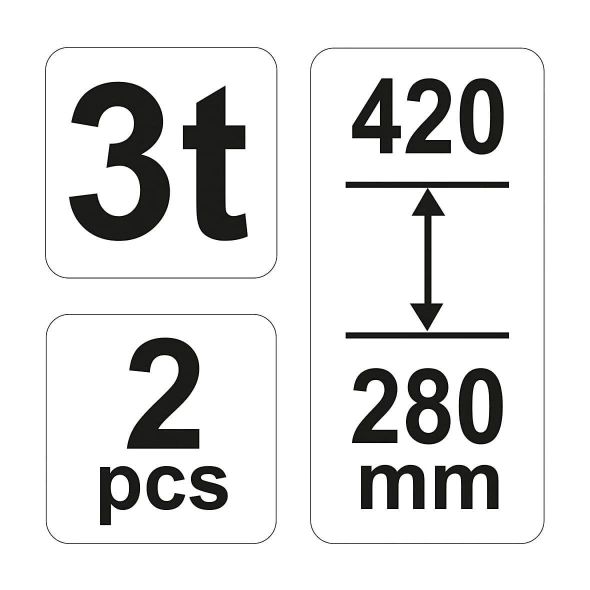 Yato 3 Ton Jack Stand, YT-17311
