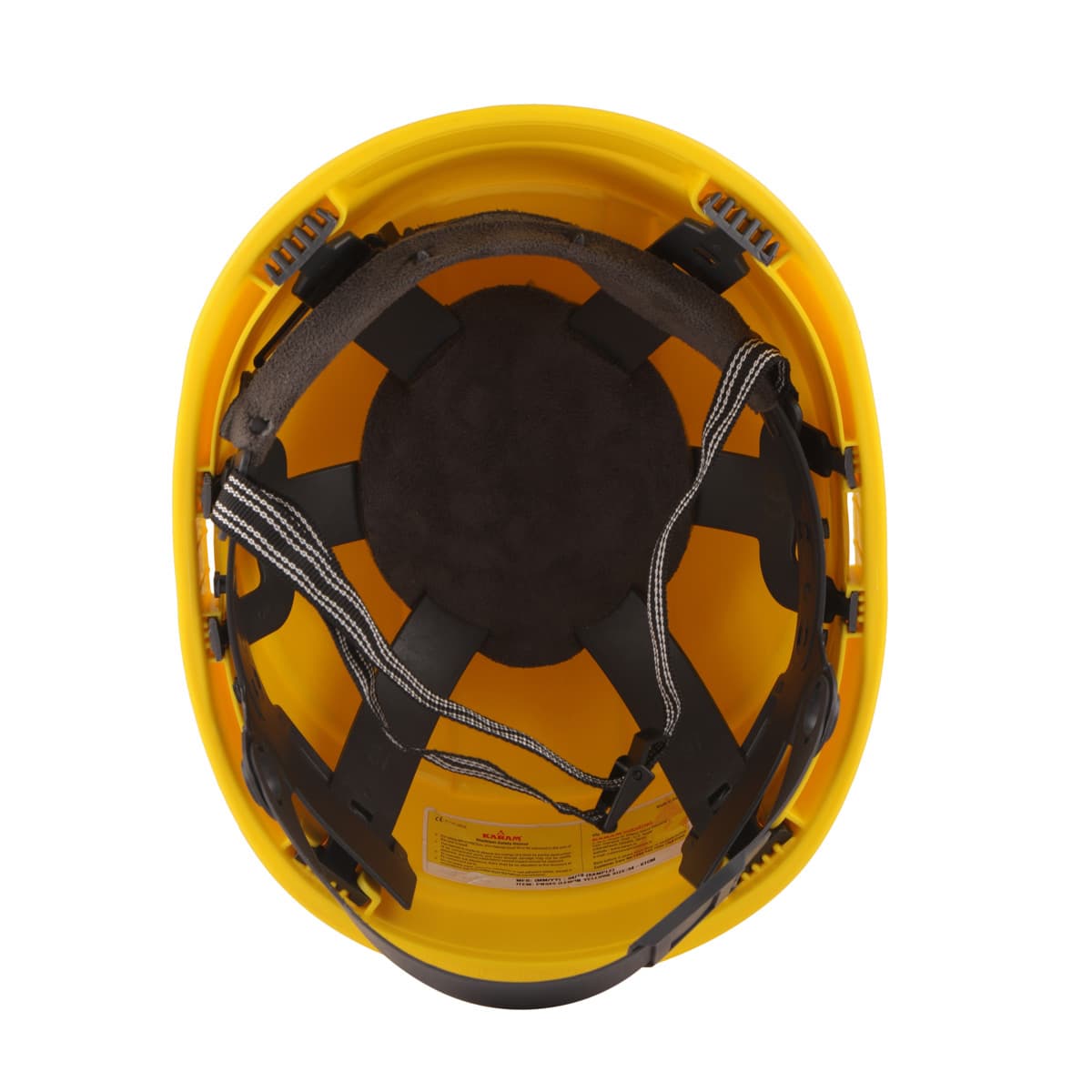 Karam ISI Marked Shelblast Safety Helmet Without Peak (Lemon Yellow), PN545