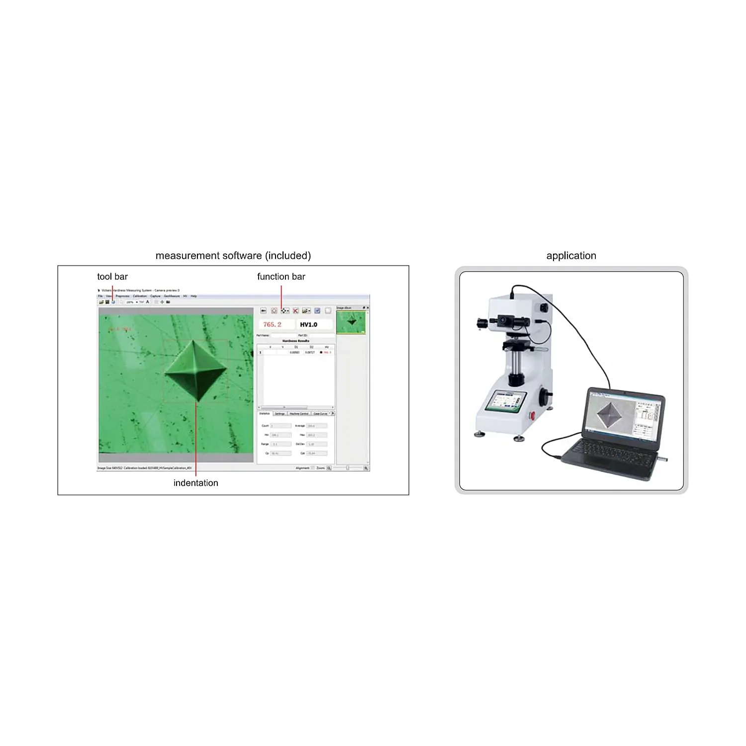 Insize Automatic Measuring System for Small Force Vickers Hardness Testers, HDT-CM1-AW