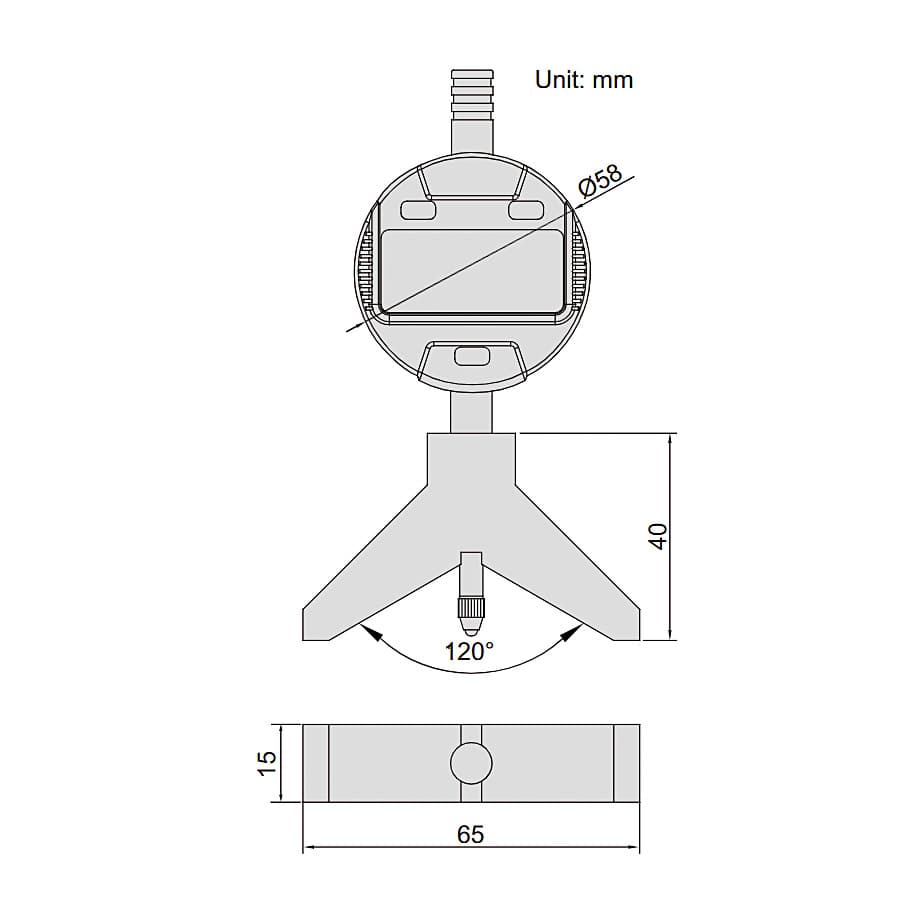 Insize 138 - 233 mm Digital Radius Gauge, 2188-233