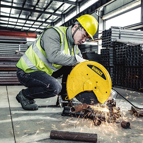 Dewalt 355mm 2300W Corded Electric Heavy Duty Chop Saw with Wheel Included, D28730-IN
