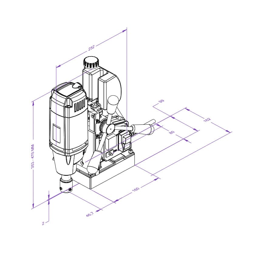 Eibenstock 35 mm Magnetic Core Drilling Machine, KBM 35 X