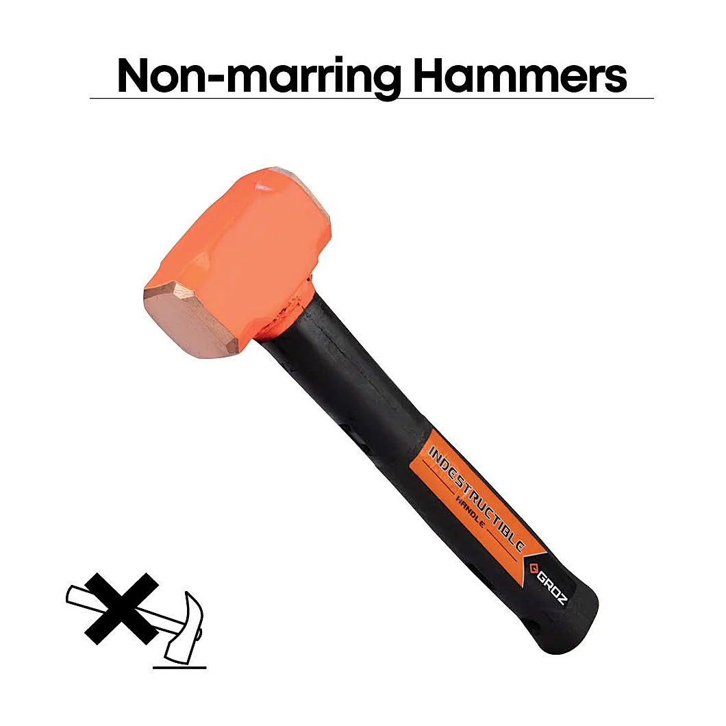Groz 1100 Gms Copper Head Sledge Hammer With 12 Inch Indestructible Handle, CHID/2.5/12/CU