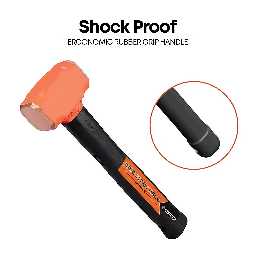 Groz 1100 Gms Copper Head Sledge Hammer With 12 Inch Indestructible Handle, CHID/2.5/12/CU