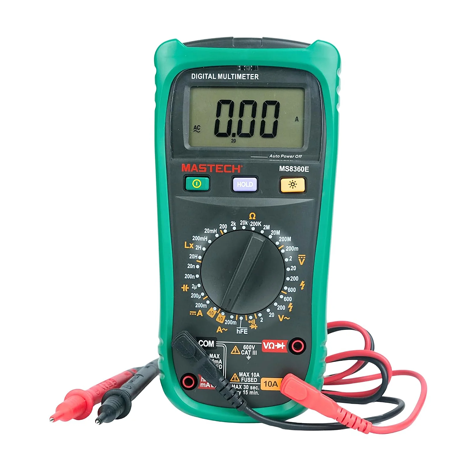 Mastech 2000 Count / 600V AC/DC Non-Contact Voltage Digital Multimeter, MS8360E