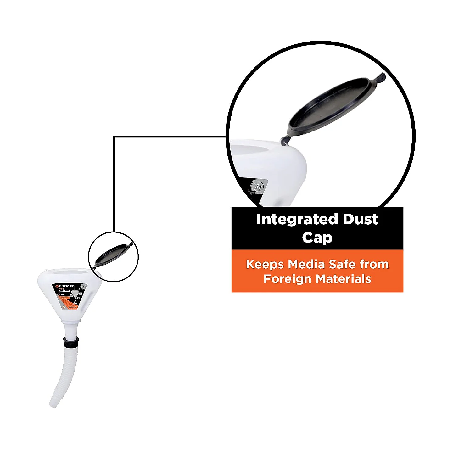 Groz 205 mm Heavy Duty Anti Splash Smart Funnel, FNL/8