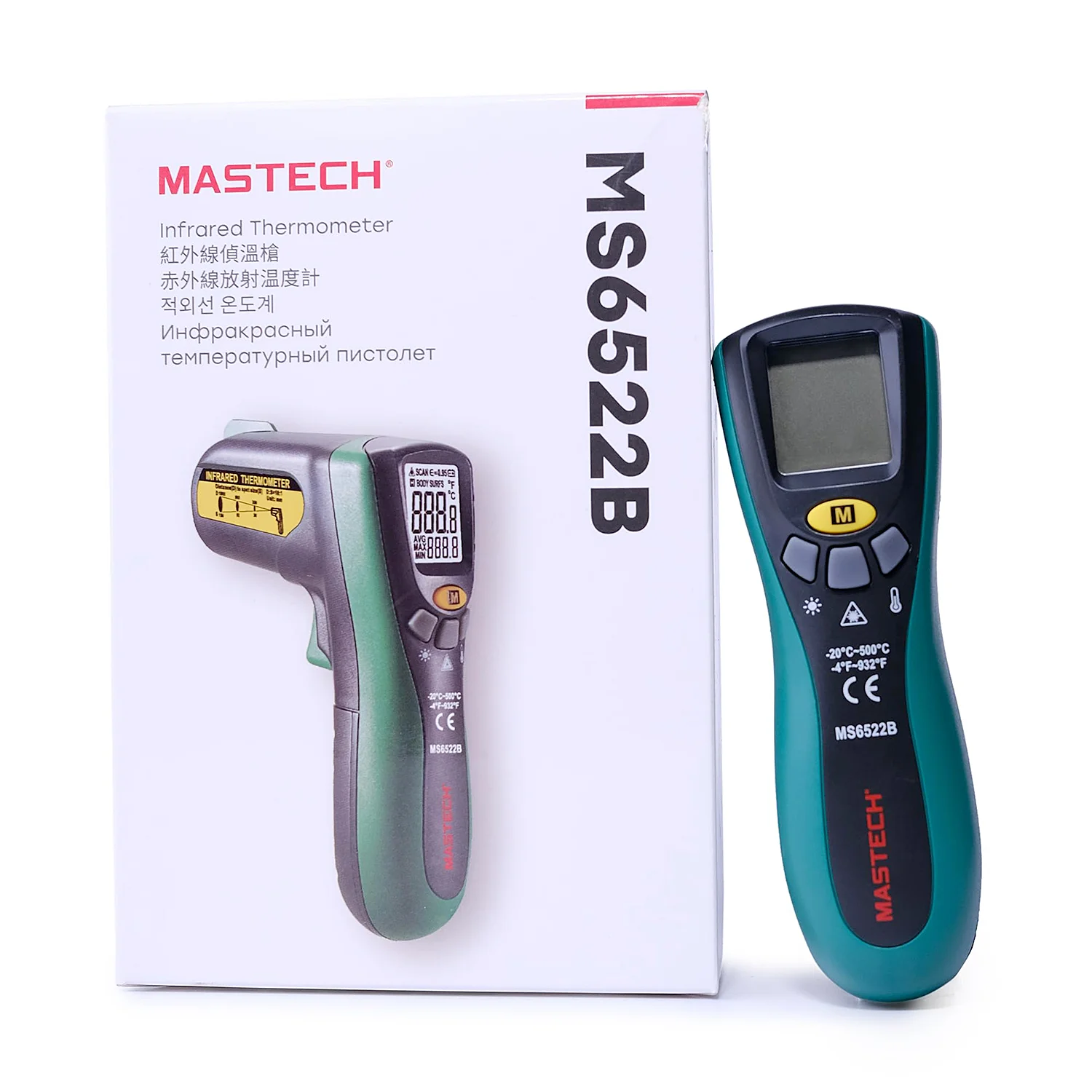 Mastech -20 to 500°C Infrared Thermometer, MS6522B