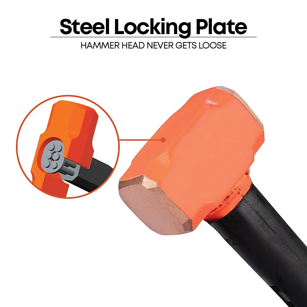 Groz 1100 Gms Copper Head Sledge Hammer With 12 Inch Indestructible Handle, CHID/2.5/12/CU