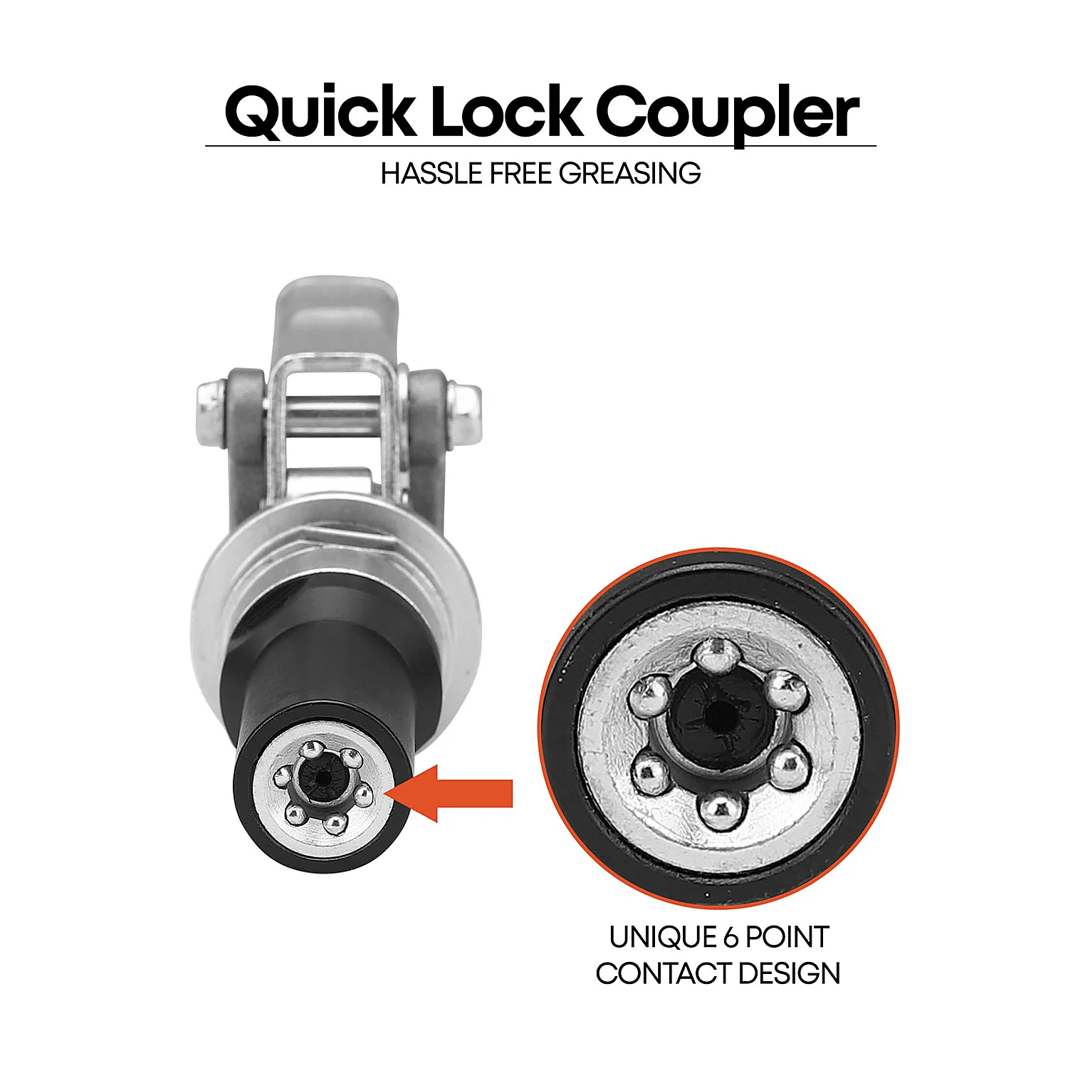 Groz 1/8" BSPT Quick Lock Grease Coupler, HC/21/BSP