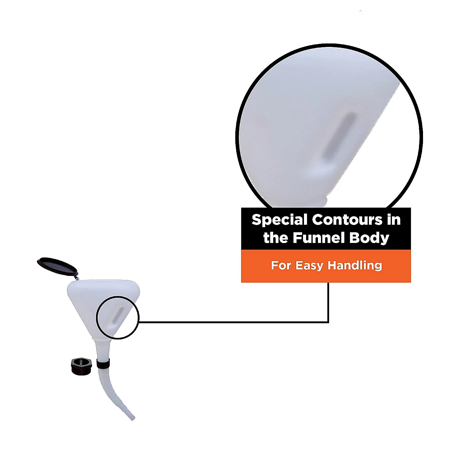 Groz 240 mm Heavy Duty Anti Splash Smart Funnel, FNL/9B