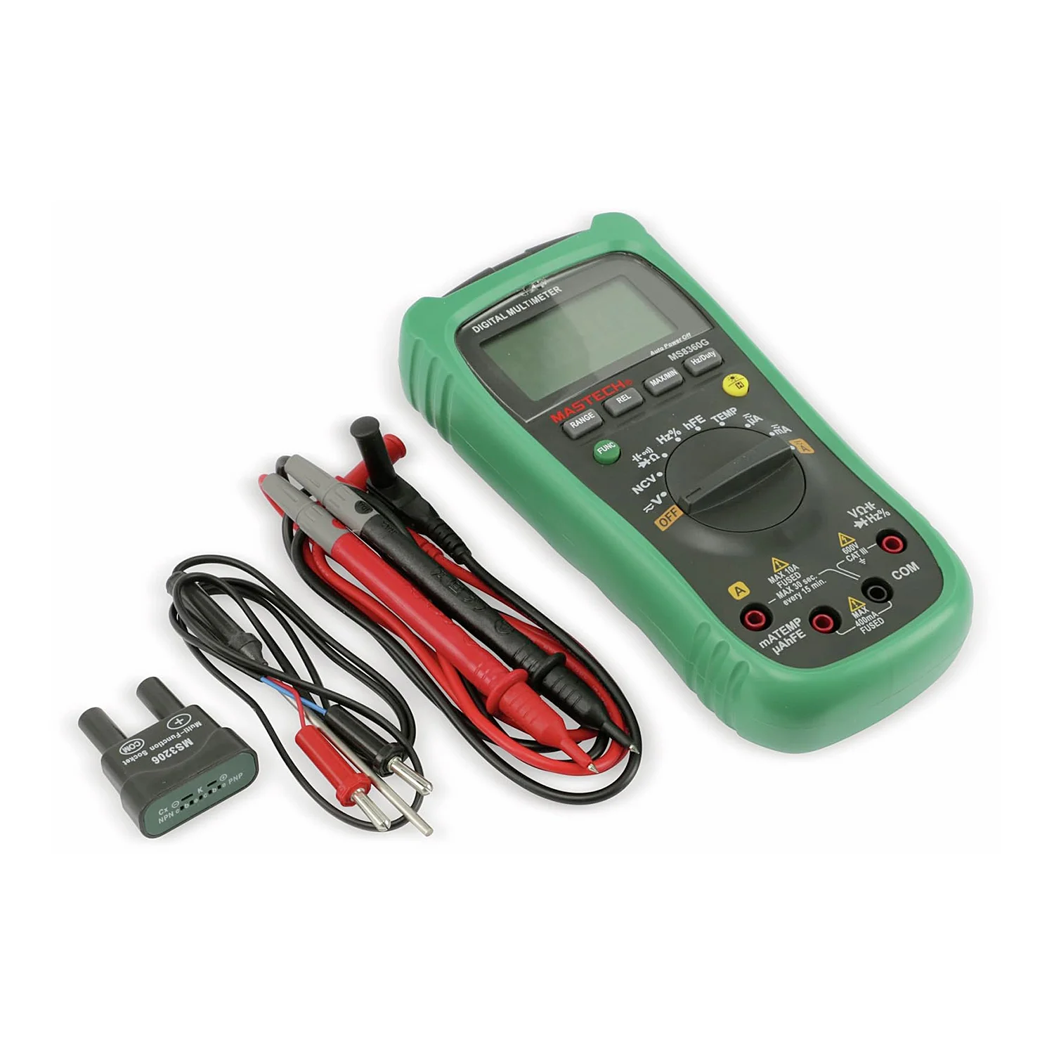Mastech 4000 Count / 600V AC/DC Non-Contact Voltage Digital Multimeter, MS8360G