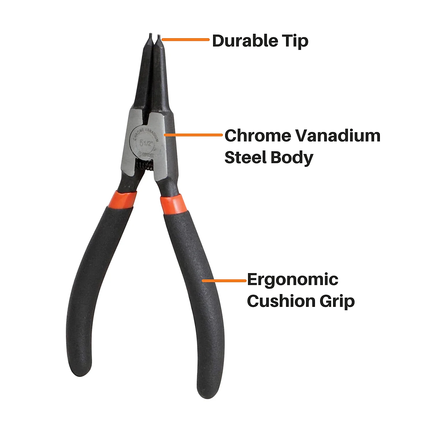 Groz 6 inch / 150 mm Straight External Circlip Plier, CLP/ST/E/150