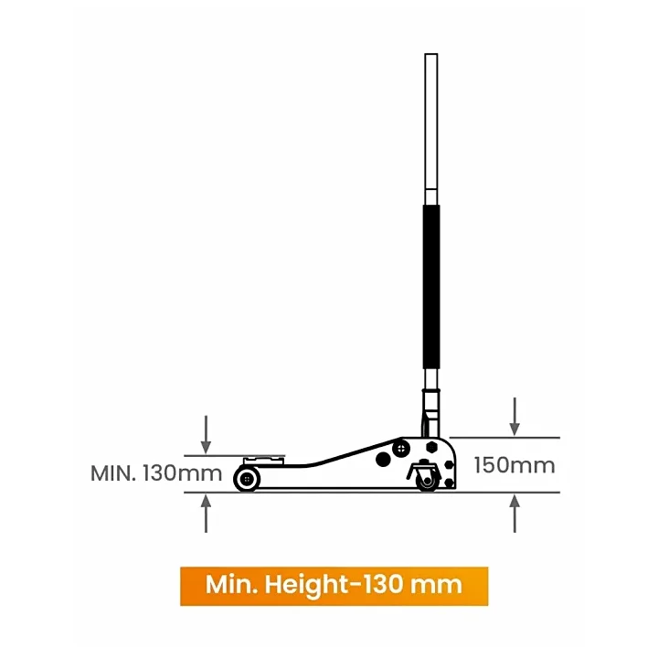 Blackbuddy 3 Ton Hydraulic Floor Jack (Dual-Piston), IBFJ3TR