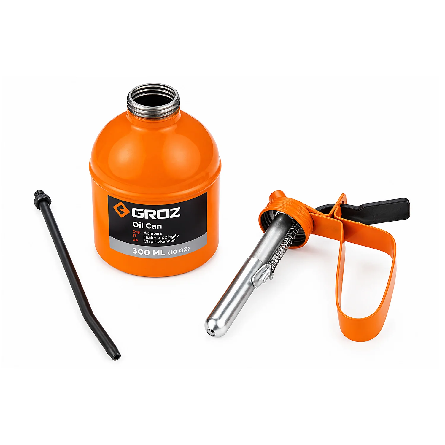 Groz 300 ml Oil Can With Steel Spout (V-Series), V300R